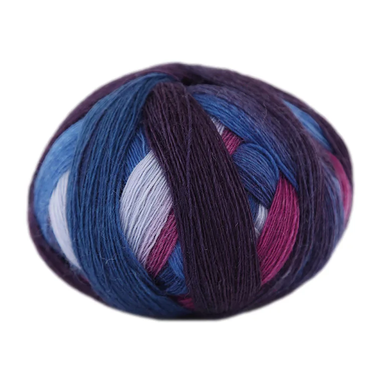 Fio Espaço Corante Arco-Íris Thread Preshrunk De Lã Australiana Mão De Tecido Nobre Xale Material De Crochê Fio De Tricô