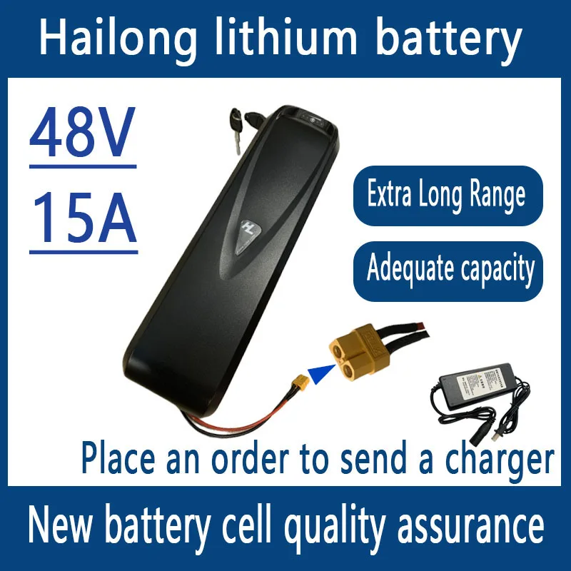 Hailong bicicleta elétrica bateria de lítio, 48V 15A alta potência, bateria 18650 bateria, 20AH, 52V, 25AH20AH, 36V, 25AH, 20AH, 18650