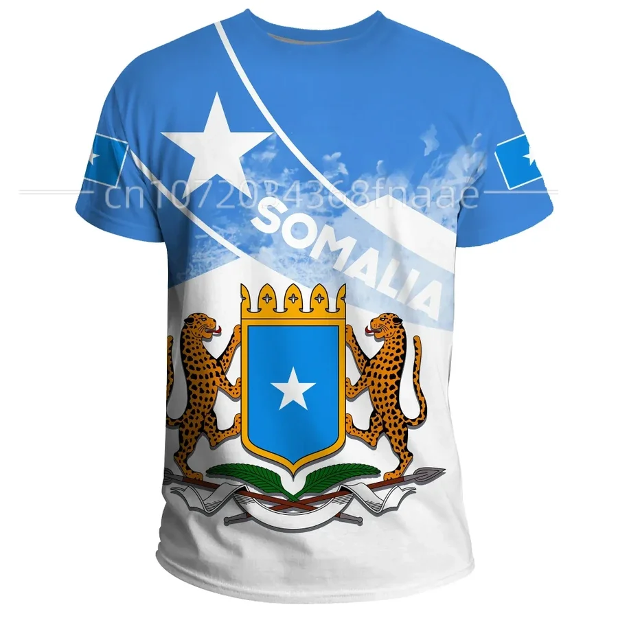 2023 Casuais Novo Soltas Moletom Região Africana T-Shirt - Somália Alternativa Bandeira T-Shirts Roupas Tops para Homens e Mulheres