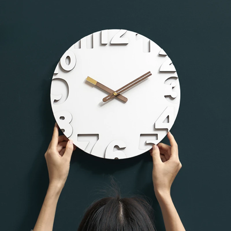 Nordic Digital Relógio de Parede Minimalistas Silenciosa Sala de Relógio de Luxo Cozinha Decoraction Home Design Gadgets e Acessórios Espiritual