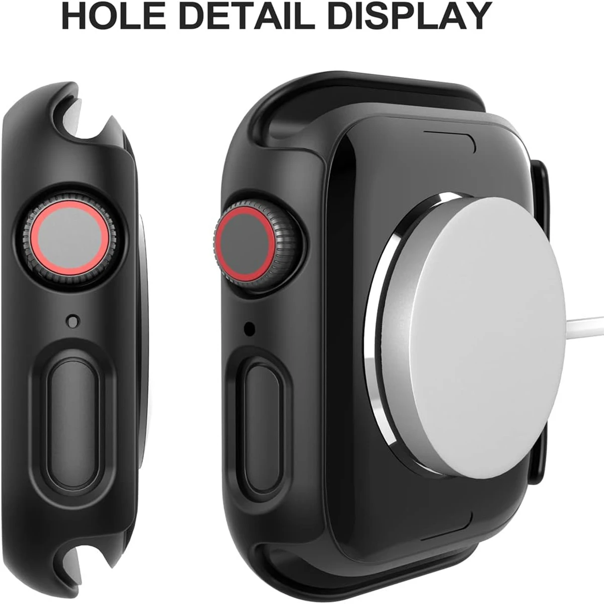 Vidro+Capa Para Apple Relógio 44mm 40mm 49mm 41mm 45mm 42mm 38mm Accessorie Protetor de Tela iwatch serie 9 8 7 6 SE 5 Ultra Caso