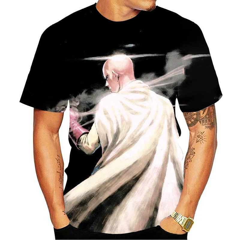 2023 Nova Mens T-shirts da Moda Verão de Manga Curta, Um Soco Superman Cool T-shirt de Impressão 3D Tops Rock, Hip Hop Tshirt Homens 6XL