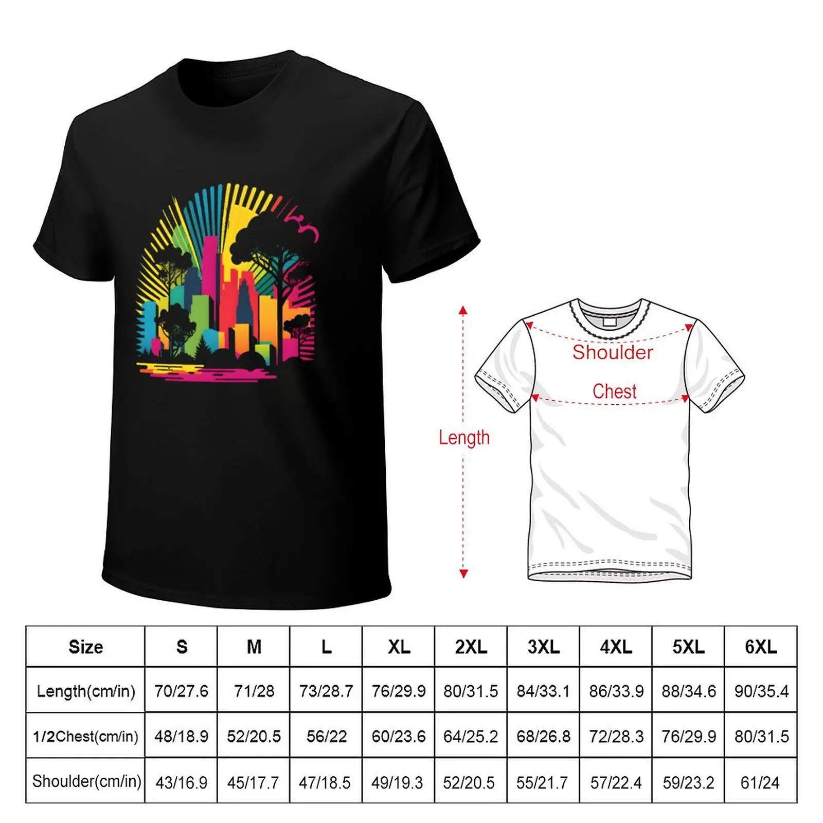 A noite Metrópole T-Shirt anime equipado t-shirts para os homens