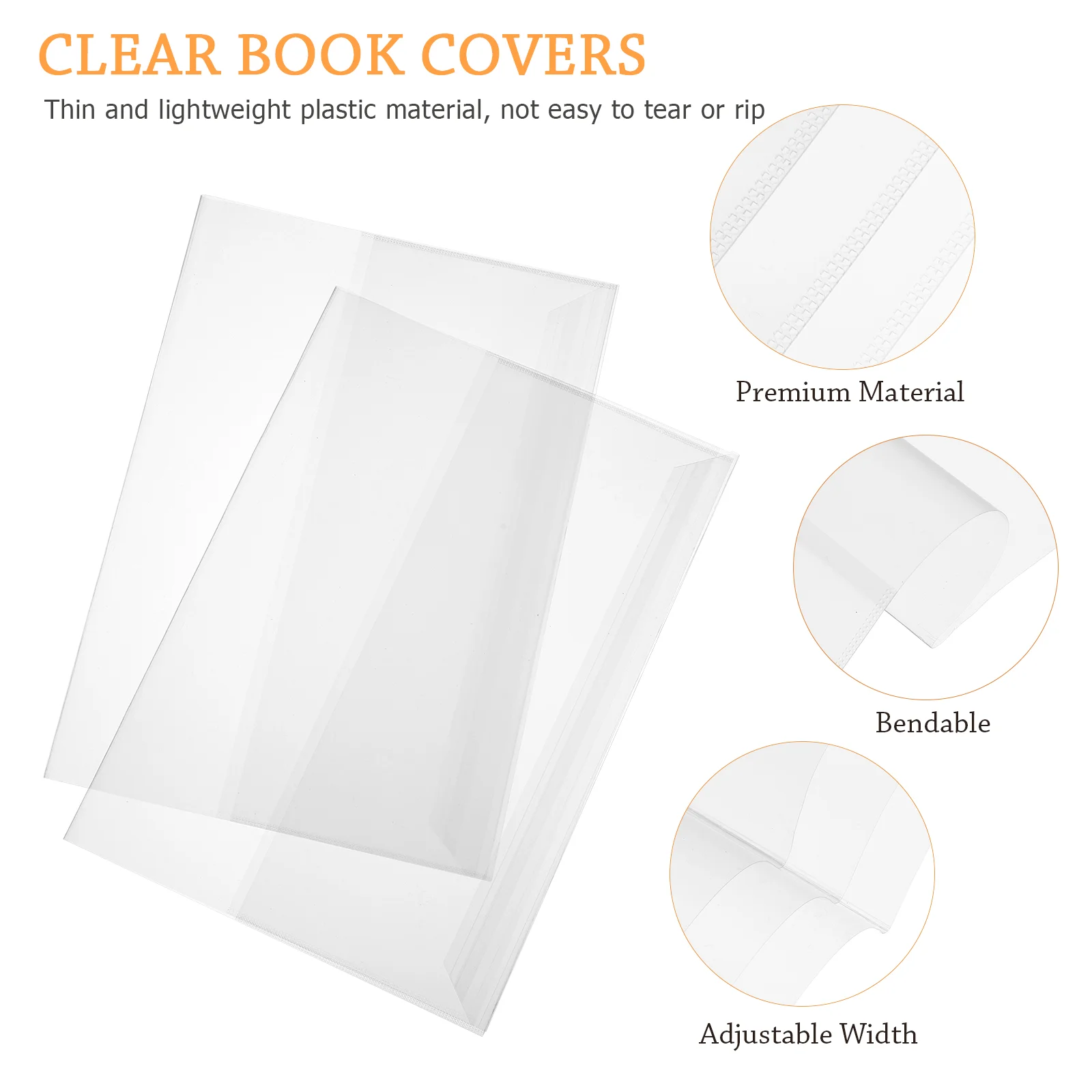 5 Pcs Capa Protetora De Livro Didático, Plástico Impermeável De Manga Caso De Livros Da Bíblia Bandejas Slipcase