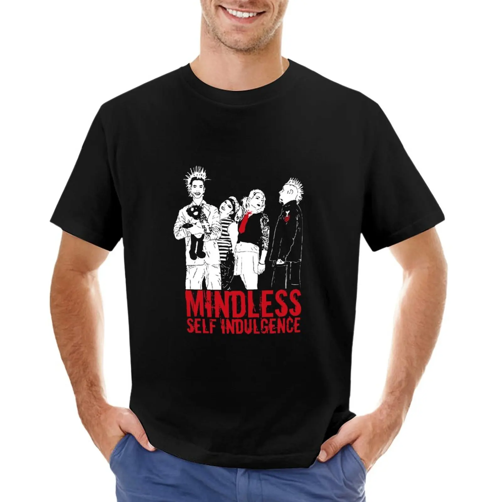 MindLESS SELF INDULGANCE T-Shirt T-shirt curto meninos animal print camisa de mens roupas