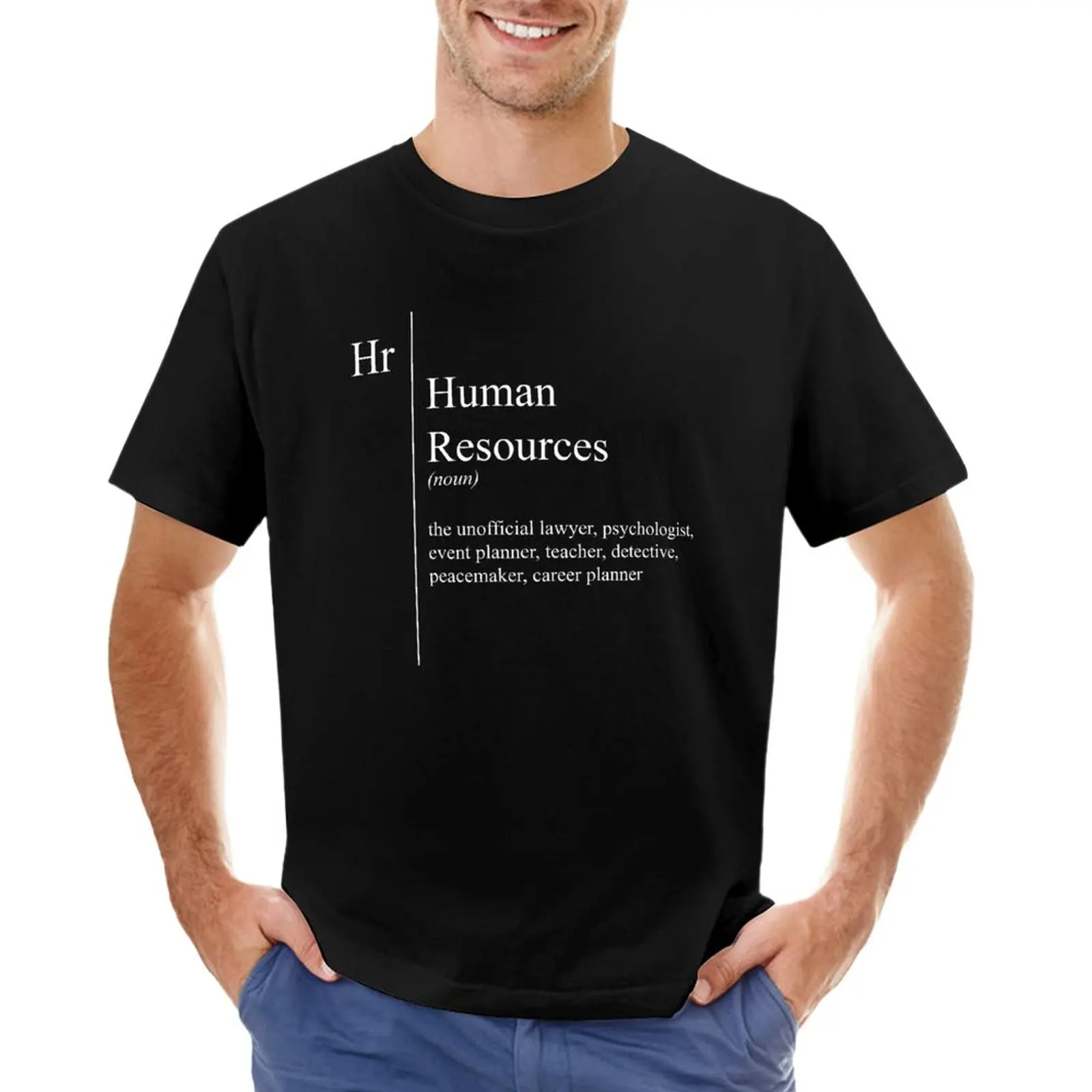 Engraçado Recursos Humanos Descrição T-Shirt personalizada t-shirts t-shirts para os homens
