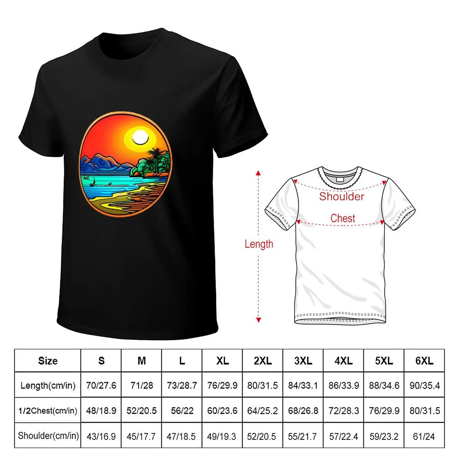 luz quente do sol de noite lago T-Shirt de grandes dimensões t-shirts gato camisas de mens de manga comprida t-shirts