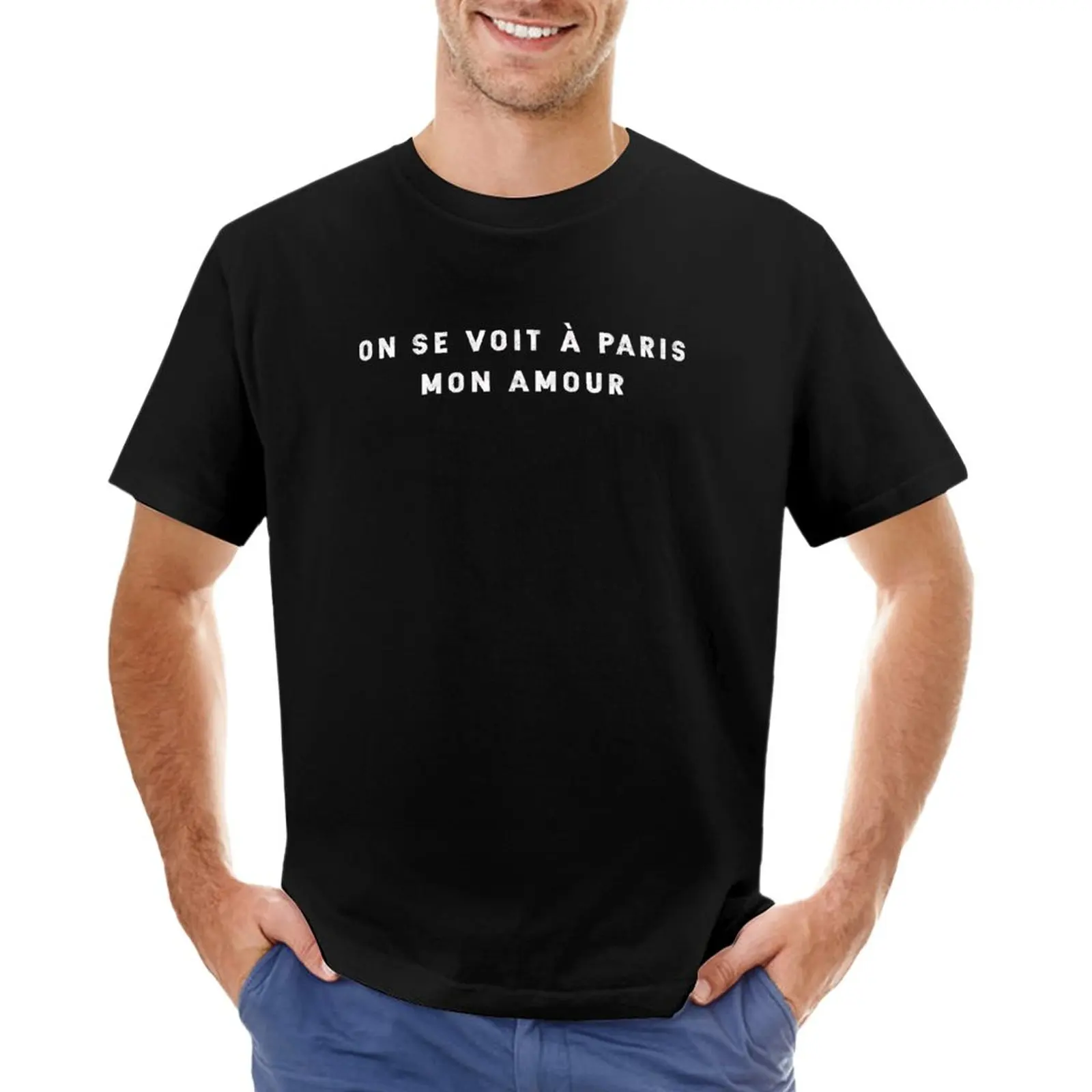 Em Se Voit ? Paris - Vê-lo em Paris, T-Shirt preto t-shirts pesado t-shirts mens t-shirts