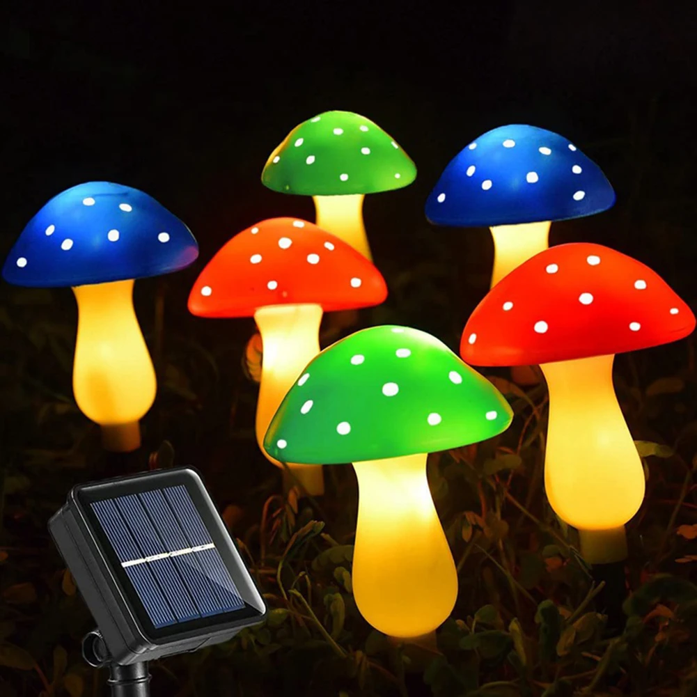 Cogumelo Lâmpada do Gramado Impermeável Solar Decorativa Caminho Paisagem Luzes Durável de Fácil Instalação Interruptor Automático para o Pátio
