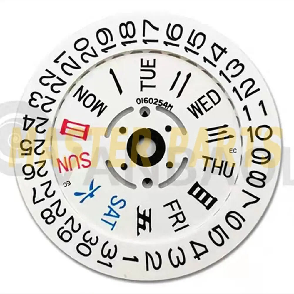Branco, inglês e Chinês Semana Data de Disco do Conjunto de Roda de Ajuste para o Movimento NH35 NH36 Data@3