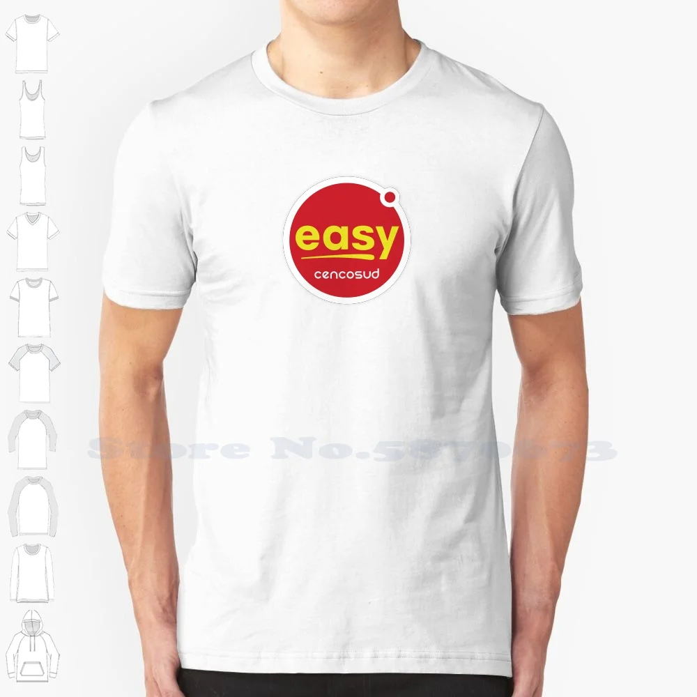 Fácil Logotipo Casual Streetwear Imprimir O Logotipo T-Shirt Gráfico 100% Algodão Tee