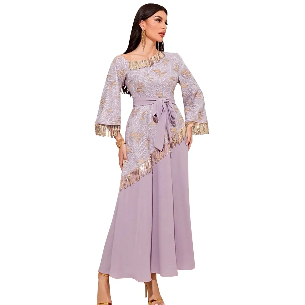 Africano De Vestidos Para Mulheres Elegantes Poliéster 2023 Novo Muçulmano Moda Abayas-Se Dashiki, Roupão De Kaftan Longo Maxi Vestido De Turco África