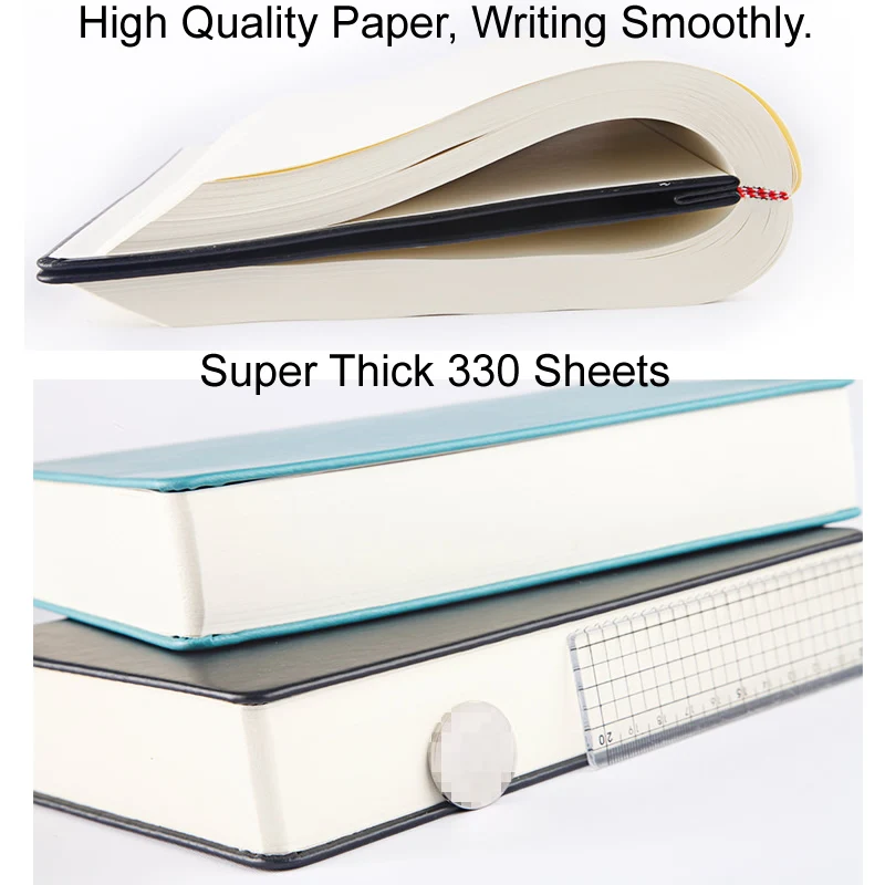 Super grosso caderno Caderno 330 folhas em branco, páginas de Usar como um diário, viajando diário, sketchbook A4,A5,A6 Couro capa mole