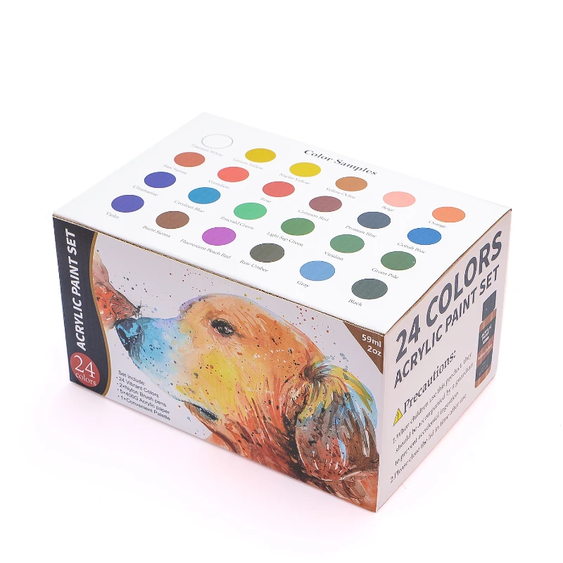 24colors Tinta Acrílica Conjunto de 60ml/garrafa DIY pintados à Mão Graffiti Pigmento Tecido de Parede de Pedra de Coloração de Suprimentos