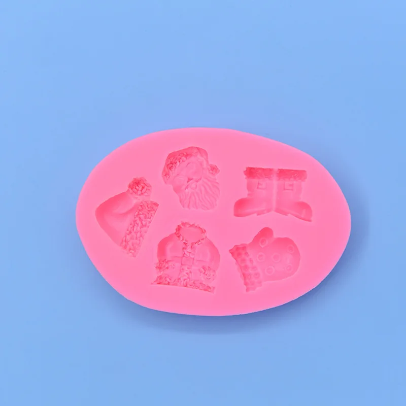 Natal em 3D Painel de Moldes de Silicone Moldes de Resina Epóxi Jóias Moldes De Silicona Para Macetas DIY Argila do Polímero Pingente Charme