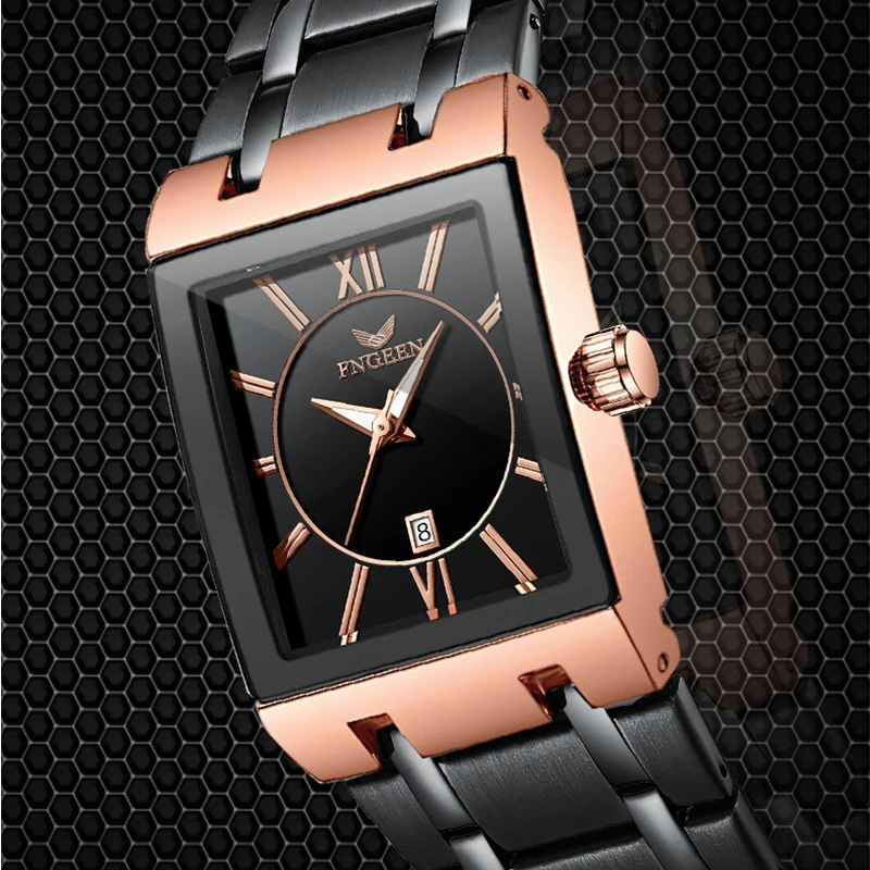 FNGEEN Marca 2023 Clássico da Moda Quartzo Relógio Homens Relógios Impermeável de Aço Inoxidável Pulseira de Desporto do Exército Relógio Masculino
