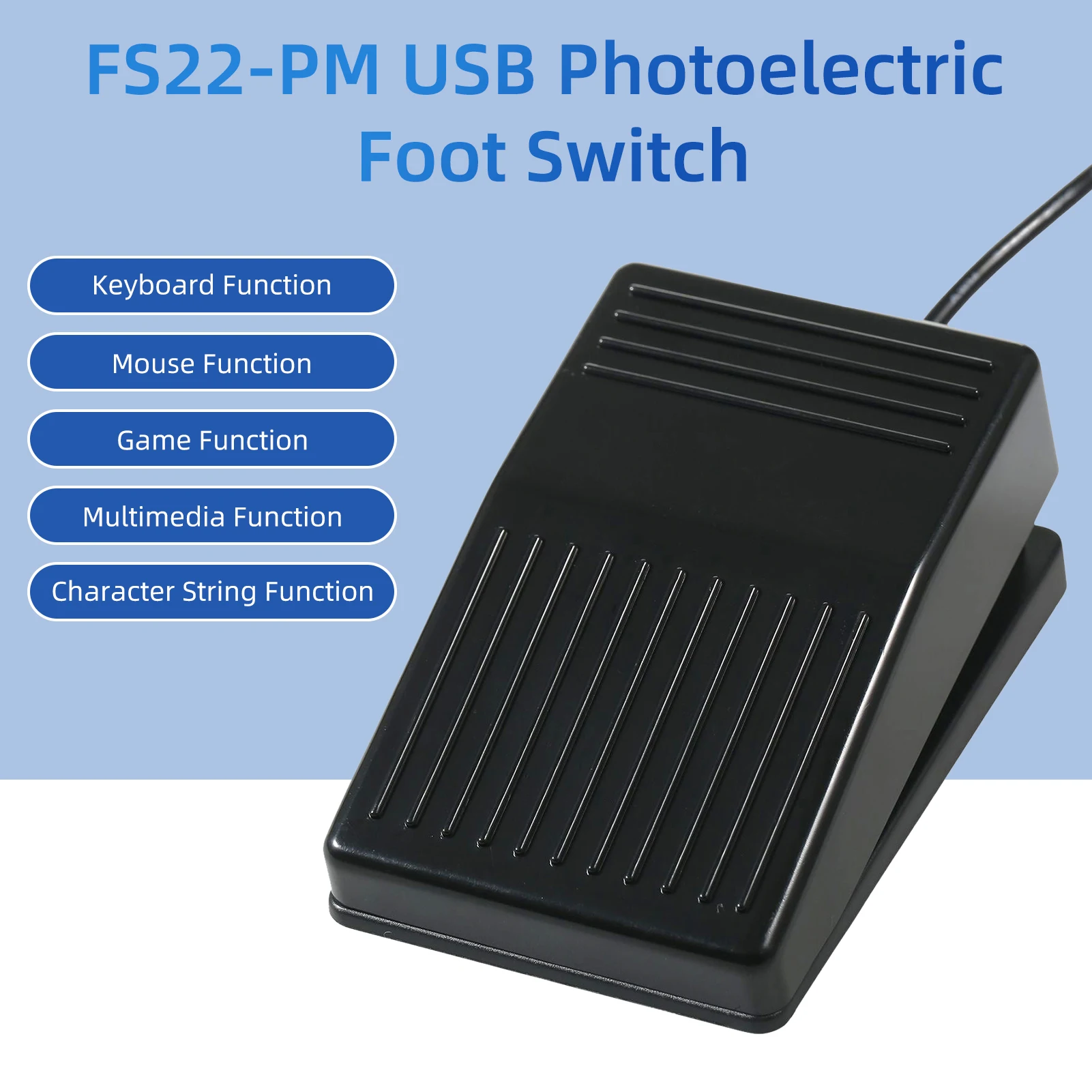 FS22-PM USB Único Interruptor de Pé Multifuncional Personalizado Pedal Interruptor Mecânico para Aquisição de Imagem Jogo de Música Controlo