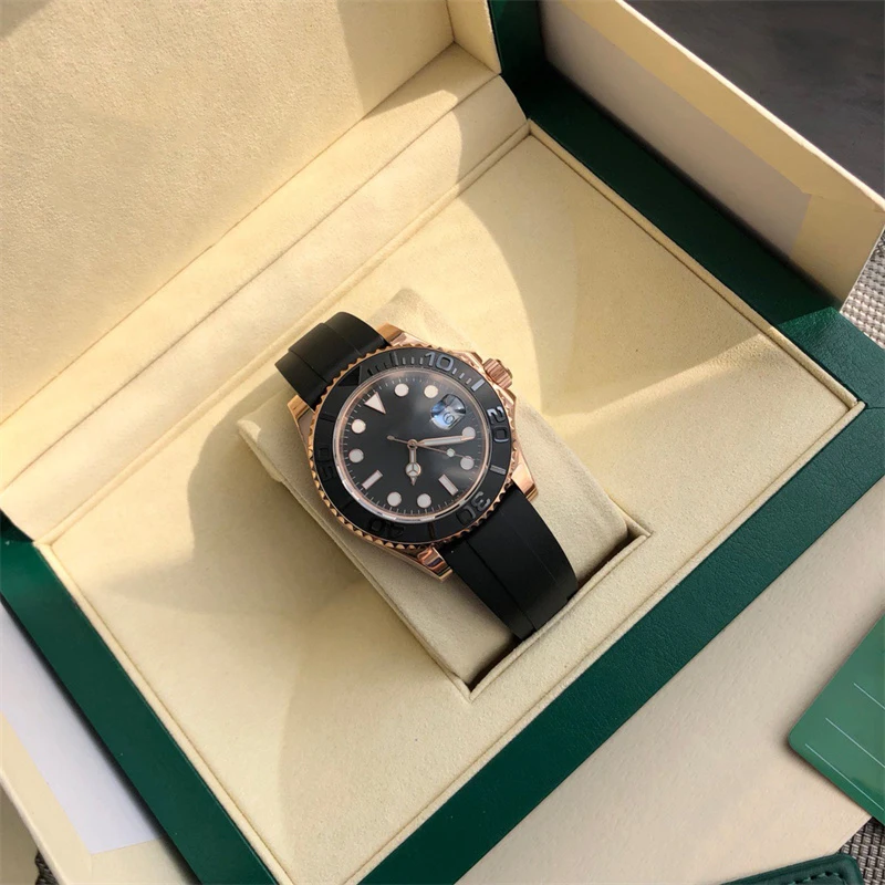O Best-seller de Luxo Homens'sWatch de Negócios Elegantes, Homens Relógio de Pulseira de Borracha Relógio Mecânico Automático