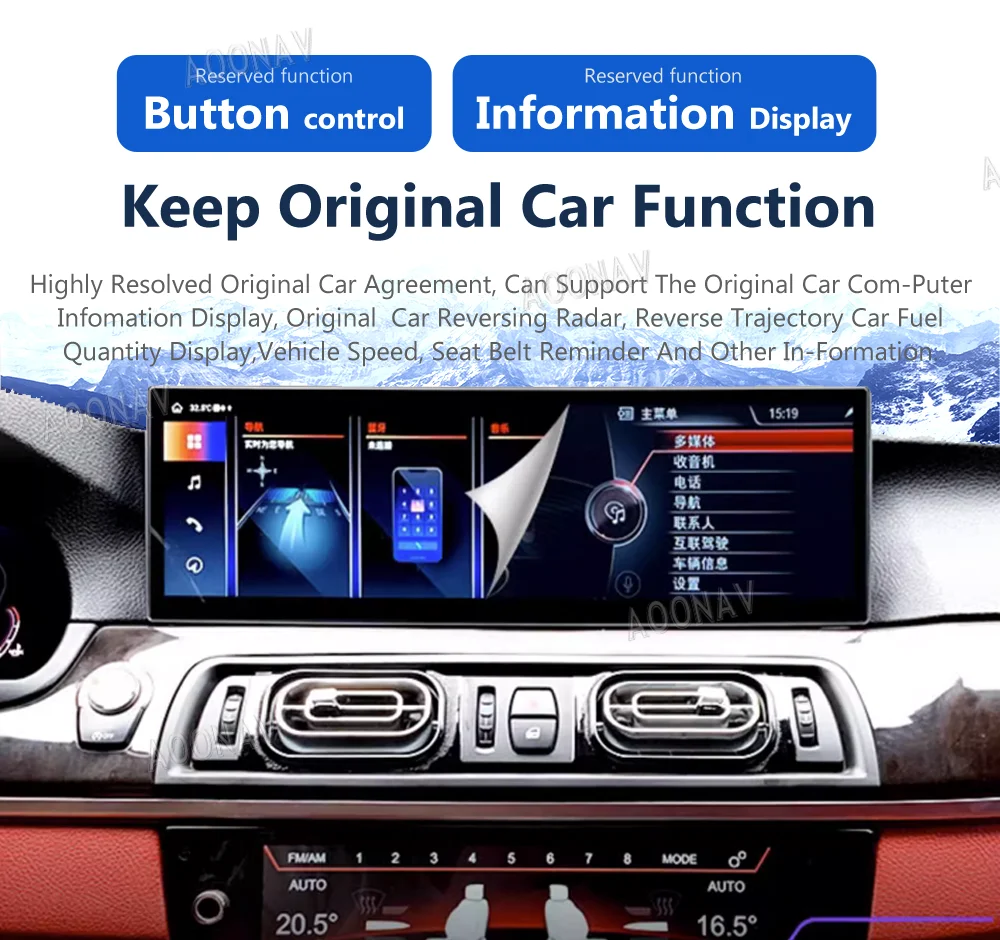 14.9 Polegadas Android 13 auto-Rádio Para o BMW Série 7 F01 F02 F03 2010-2015 CA o Painel de cluster em seu GPS Multimídia Estéreo Carplay Unidade de Leitor