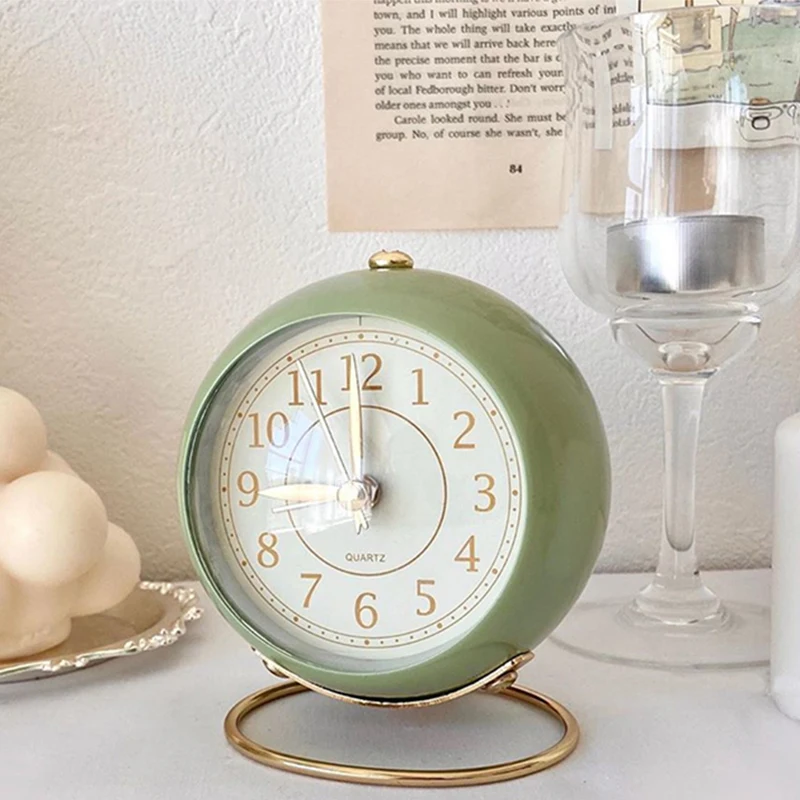 Criativo Relógio Despertador Vintage Relógio De Mesa Em Silêncio Ponteiro Relógios Relógio De Mesa De Decoração Do Quarto Relógio Digital De Cabeceira Decoração De Casa
