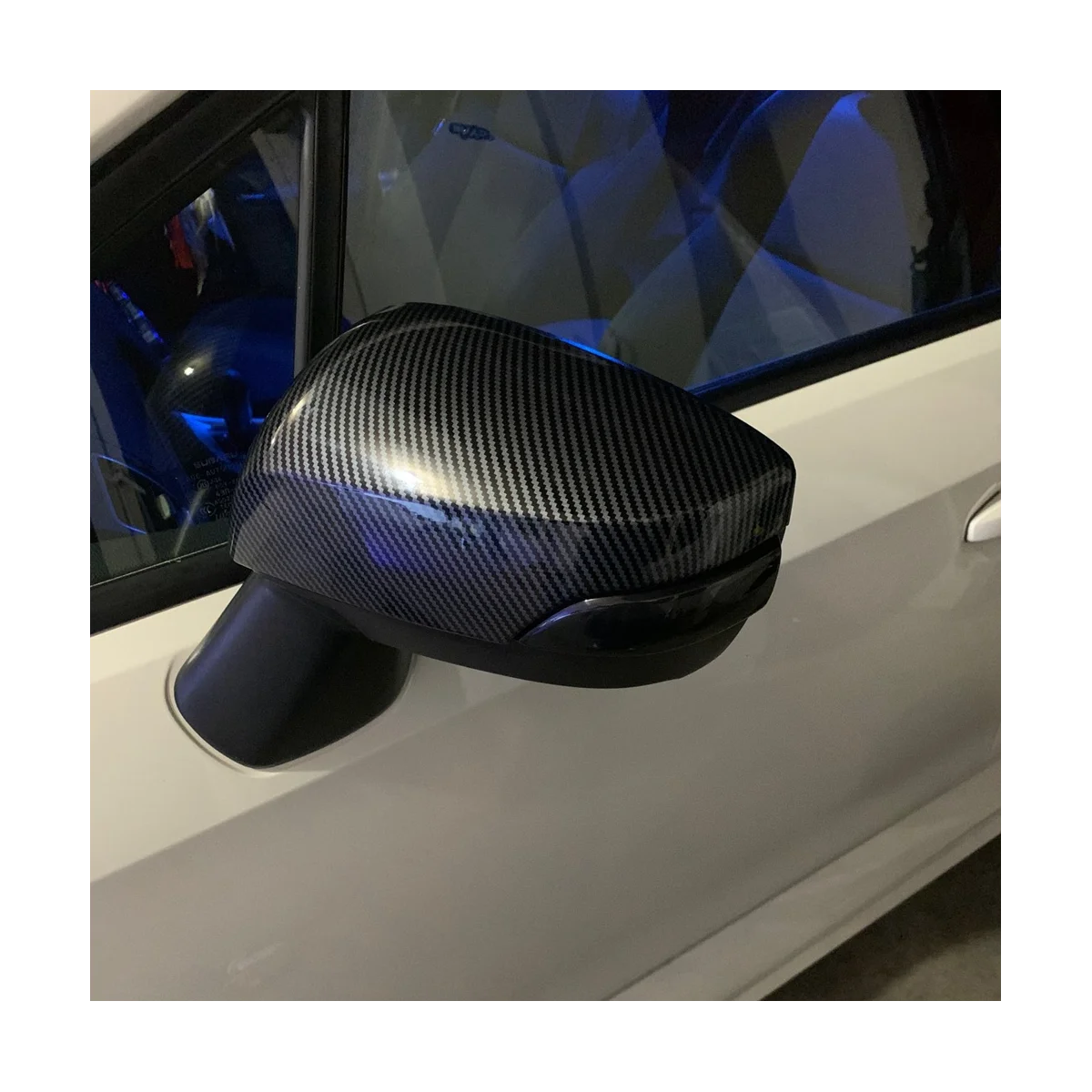 Carro de Fibra de Carbono Retrovisor Lado do Espelho de Vidro Tampa Moldura de Espelho do Lado de Caps para Subaru WRX / WRX STI 2015-2021