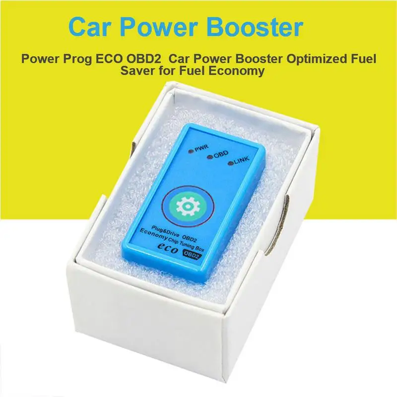 1PC Carro de Substituição de Economia de economia de Combustível Eco OBD2 Economia Chip Tuning Box Para Carro a Gasolina de Verão Acessórios Carro Mais Novo Poder