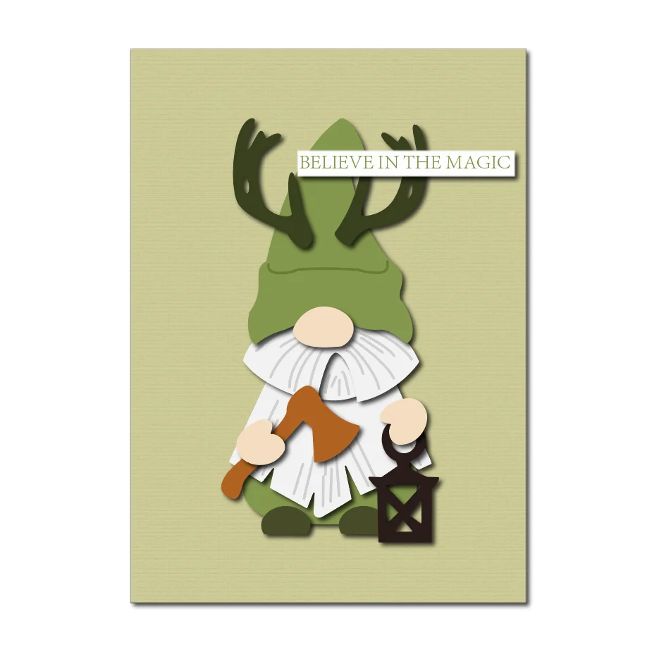 Natal Gnome Elfo da Floresta de Metal Cortado Nova Chegada De 2023 Corte Morre Cartão fabricação de Papel DIY Decoração em Relevo