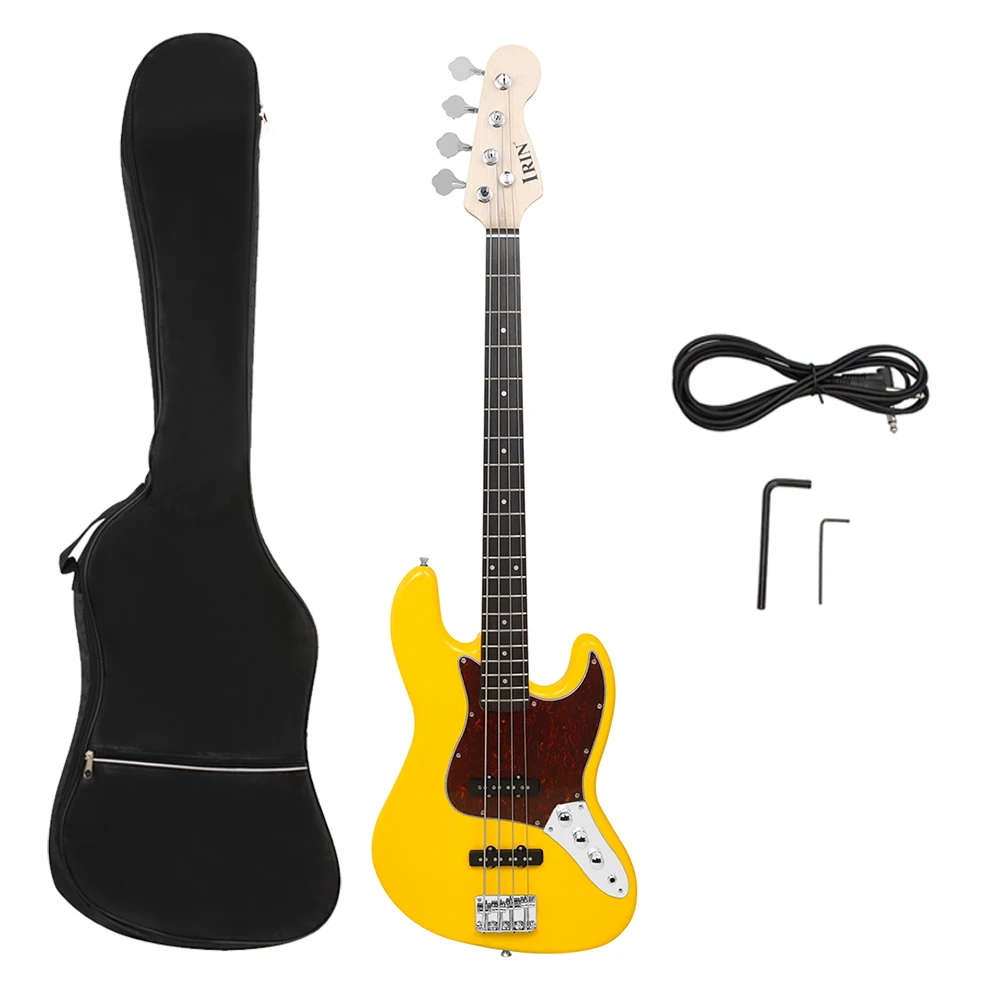IRIN 4 Cordas 20 Trastes Jazz Bass Guitar Maple, Corpo Baixo Elétrico Guitarra com Saco Necessário Guitarra Peças e Acessórios