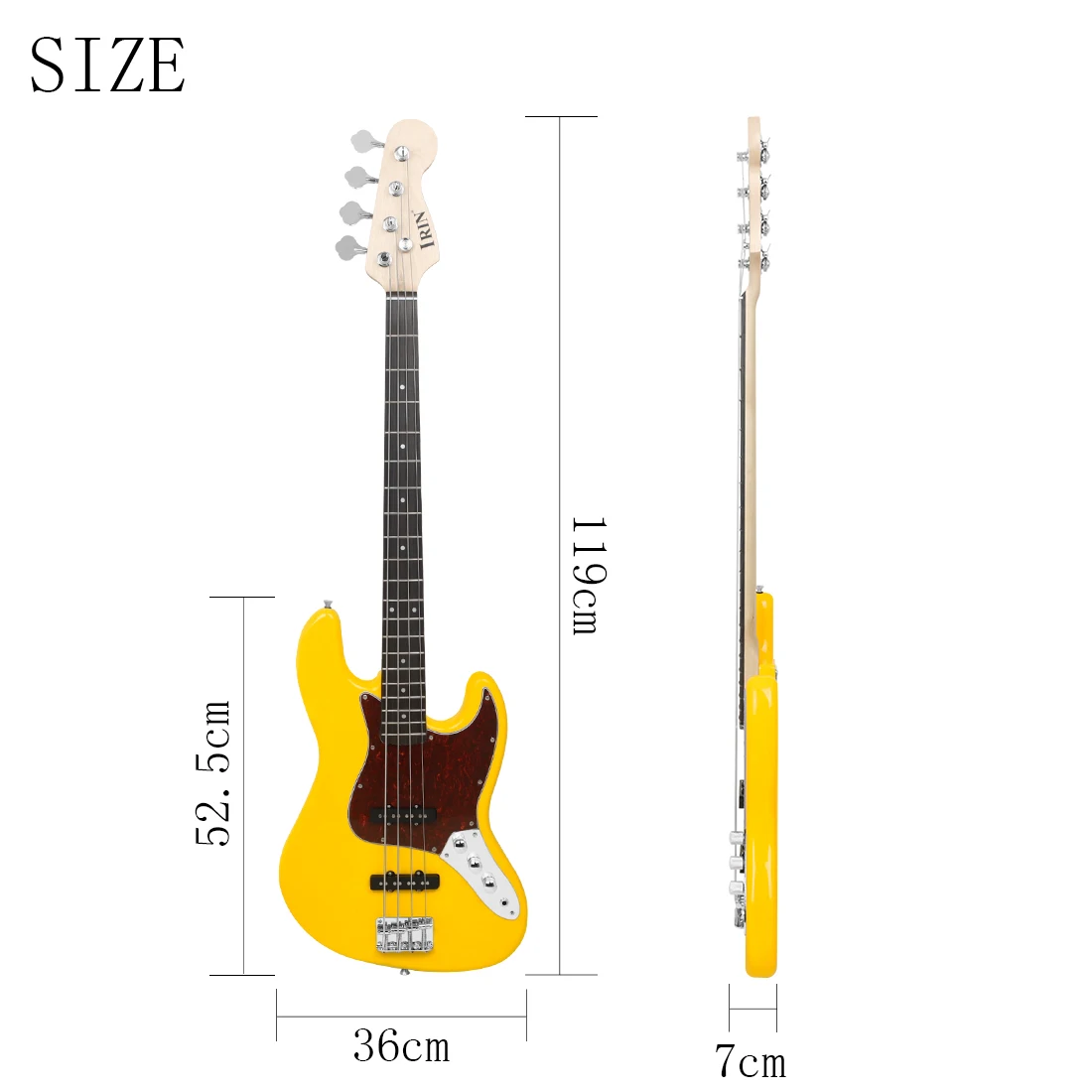 IRIN 4 Cordas 20 Trastes Jazz Bass Guitar Maple, Corpo Baixo Elétrico Guitarra com Saco Necessário Guitarra Peças e Acessórios