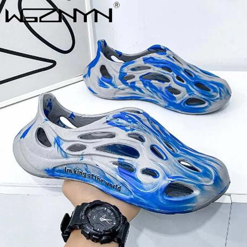 2023 Sandálias de Praia EVA Homens Ocos Jardim Sapatos tingido Designer Buraco Chinelos, Sapatilhas Sapatos de Água Deslizar Sobre a Espuma do Corredor Sandálias