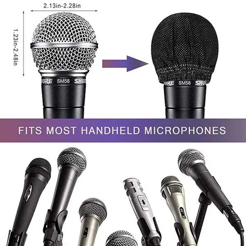 Mic Cobre Descartável Não-Tecido De Mic Tampa Mic Microfone Pára-Brisas E Filtros Para Karaokê