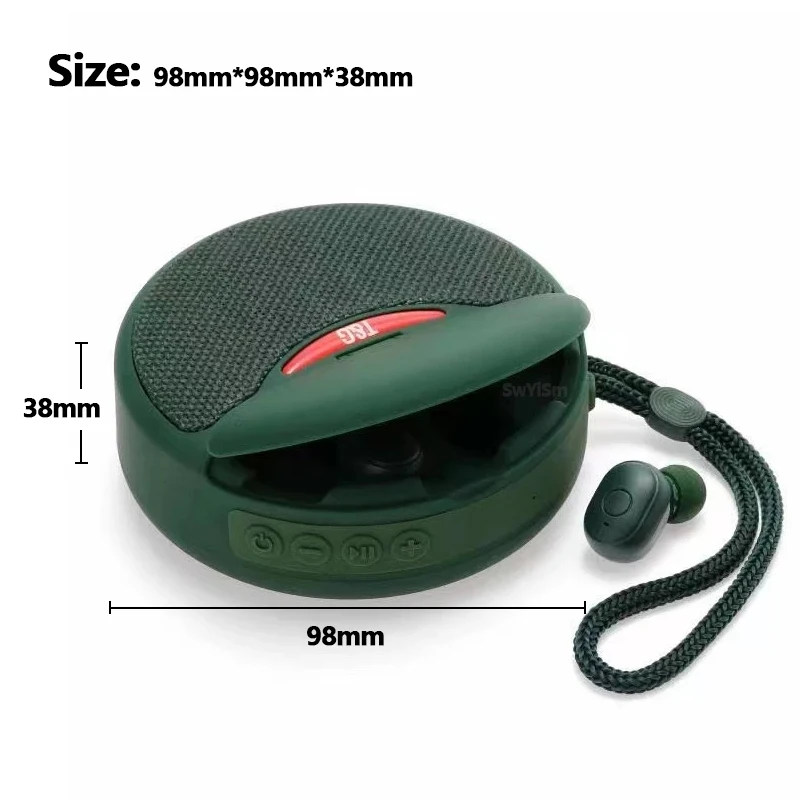 TG808 Mini sem Fio Bluetooth alto-Falante sem Fio Fone de ouvido Dois-em-um TWS Subwoofer Estéreo Mãos-livres Multi-função de Fone de ouvido Novo