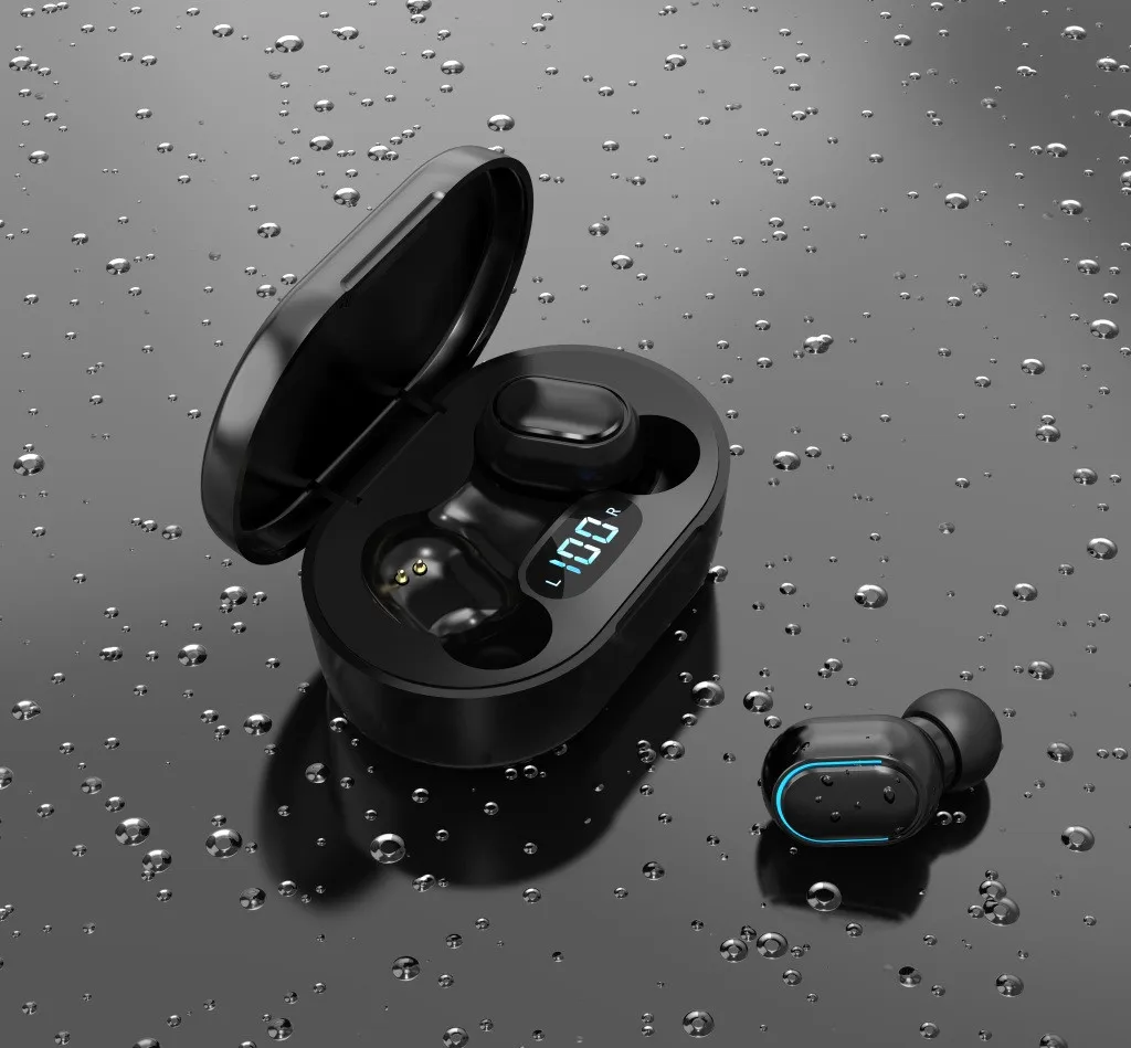 Fones de Gêmeos sem Fios Bluetooth 5.0 Fone de ouvido Bluetooth 5.0 sem Fio de Fone de ouvido Touch TWS Fones de ouvido Com Microfone de Esportes Fone de ouvido