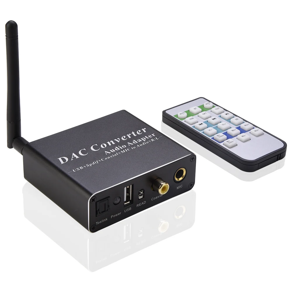 Digital Para Analógico Conversor de Áudio com o 5.0 Compatíveis com Bluetooth, Receptor R/L RCA 3,5 mm AUX Volume Ajustável