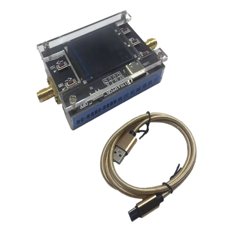 Dc-6G Digital Programável Atenuador de 30Db Passo 0,25 Db Tft Cnc Apoio Externo de Comunicação