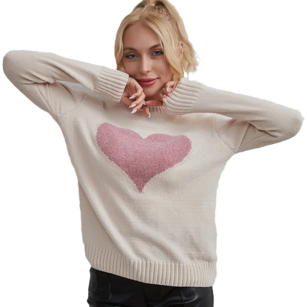 2023 mulheres da venda quente nova de amor doce versátil top de forma simples camisola