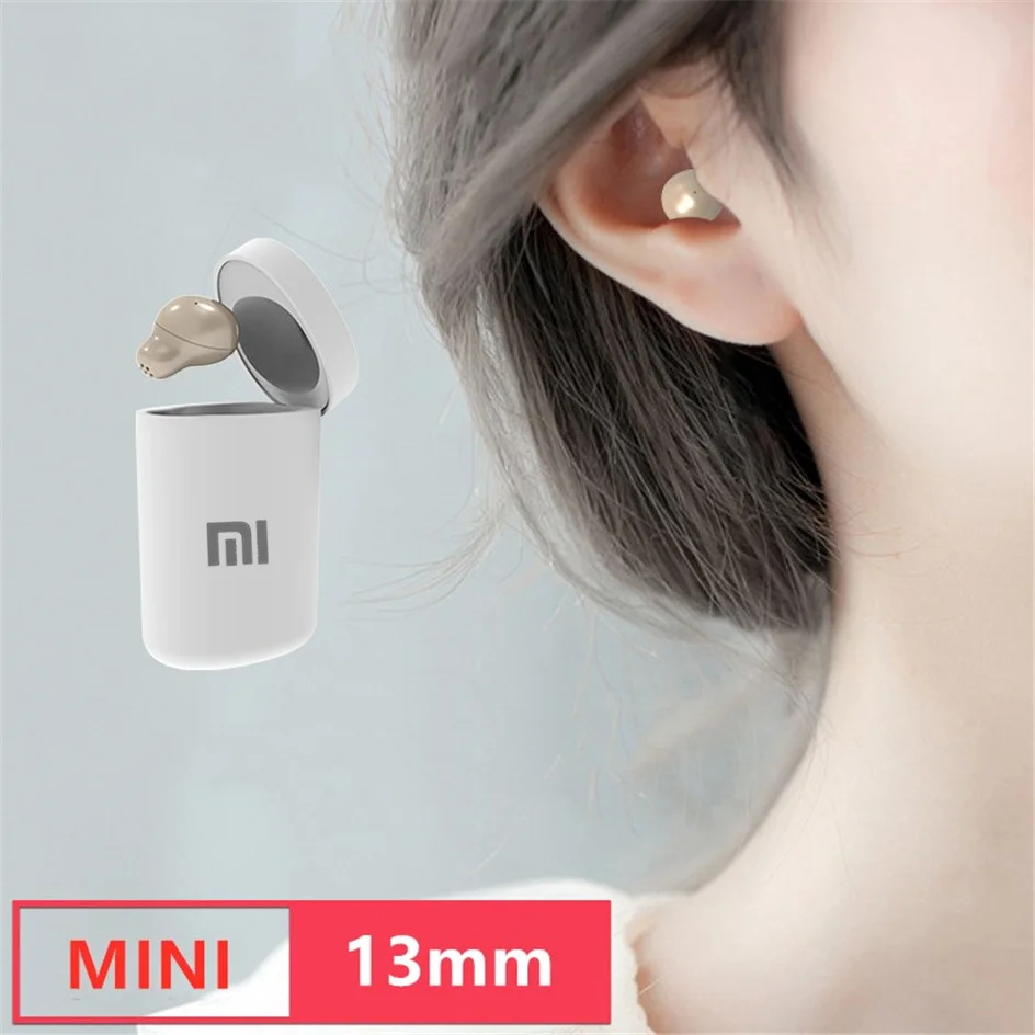 XIAOMI X20 Invisível Fone de ouvido Bluetooth Único-ear Fone de ouvido sem Fio Esportes Mini Fone de ouvido Impermeável Fone de ouvido TWS No Ouvido Fone de ouvido