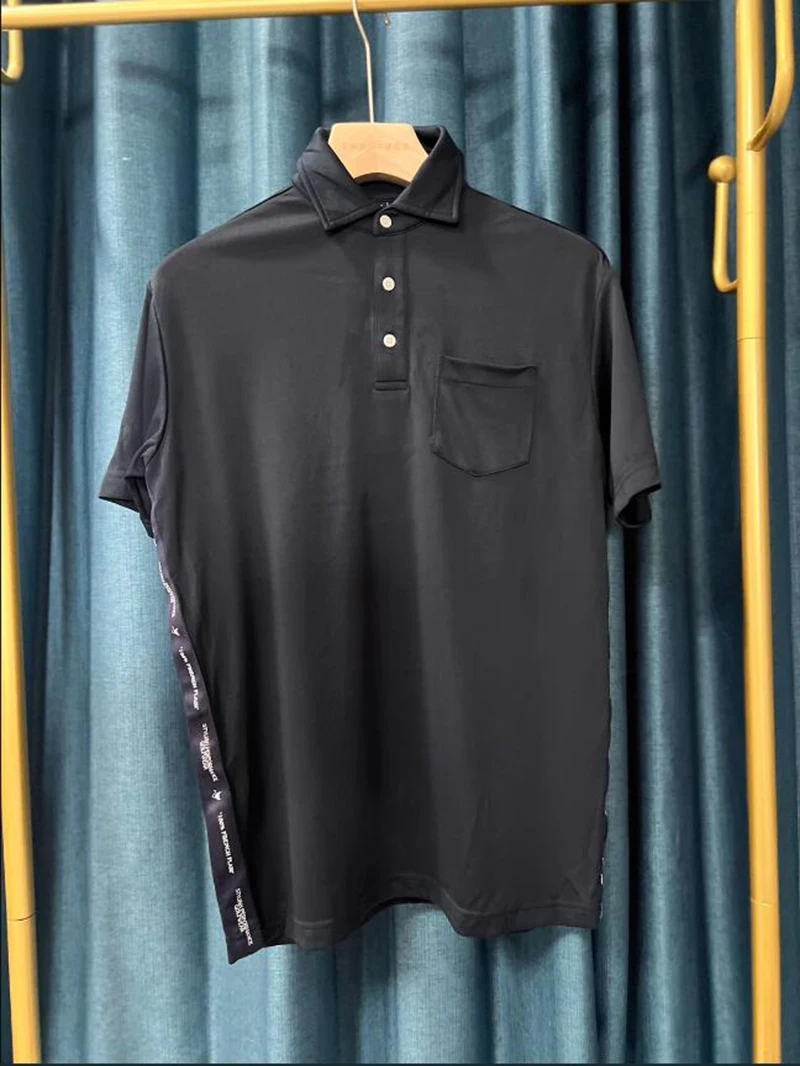 Oferta especial Original dos Homens Golf POLO Camisa de Manga Curta de Malha de Secagem Rápida, T-shirt de Desporto Execução Respirável Secagem Rápida