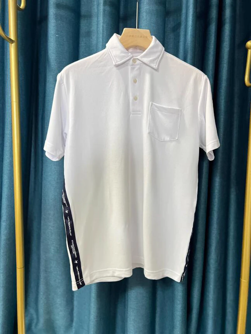 Oferta especial Original dos Homens Golf POLO Camisa de Manga Curta de Malha de Secagem Rápida, T-shirt de Desporto Execução Respirável Secagem Rápida