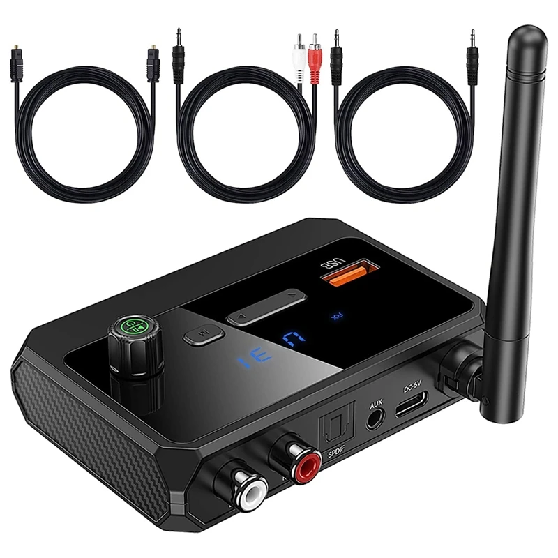Adaptador Bluetooth Para O Receptor Estéreo Bluetooth 5.3 Receptor Adaptador De Áudio Sem Fios Para O Sistema De Som Estéreo Doméstico