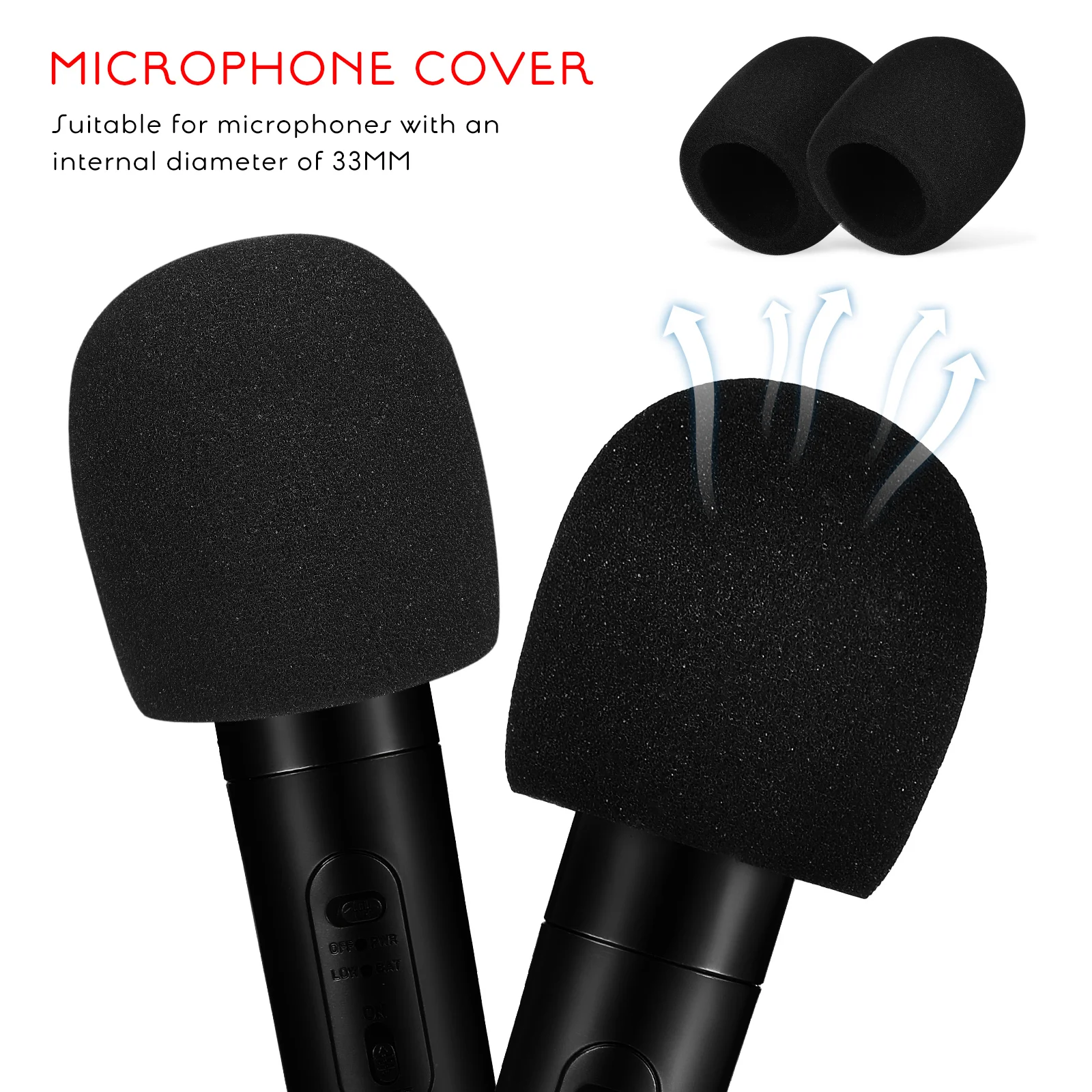 1 Conjunto De Microfone Esponja Cobre Microfone Cobre Mic Titular Handheld Microfone Titulares Conjunto