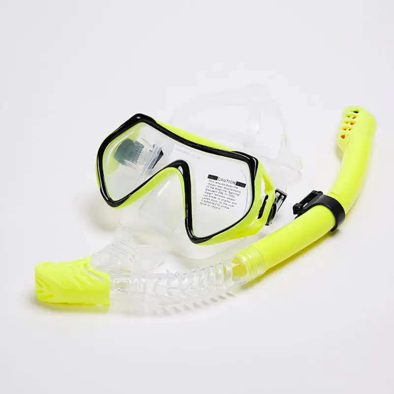 2021 NOVO Mergulho Máscara facial Subaquática Equipamento de Mergulho Seco Tubo Estilo Definido Anti-Fog Óculos de Mergulho Profundo Óculos