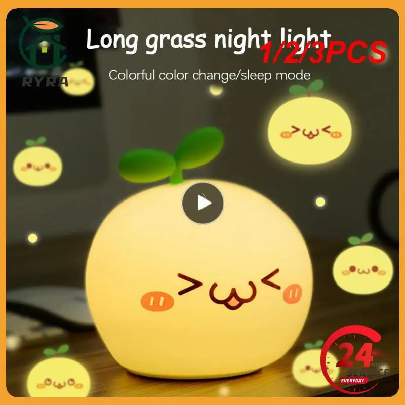 1/2/3PCS Luz da Noite Anime Figura USB de Silicone Macio Sensor de Toque Cartoon 5V 1200 mAh de 8 Horas de Trabalho de Crianças kawaii decoração de quarto Nihgt