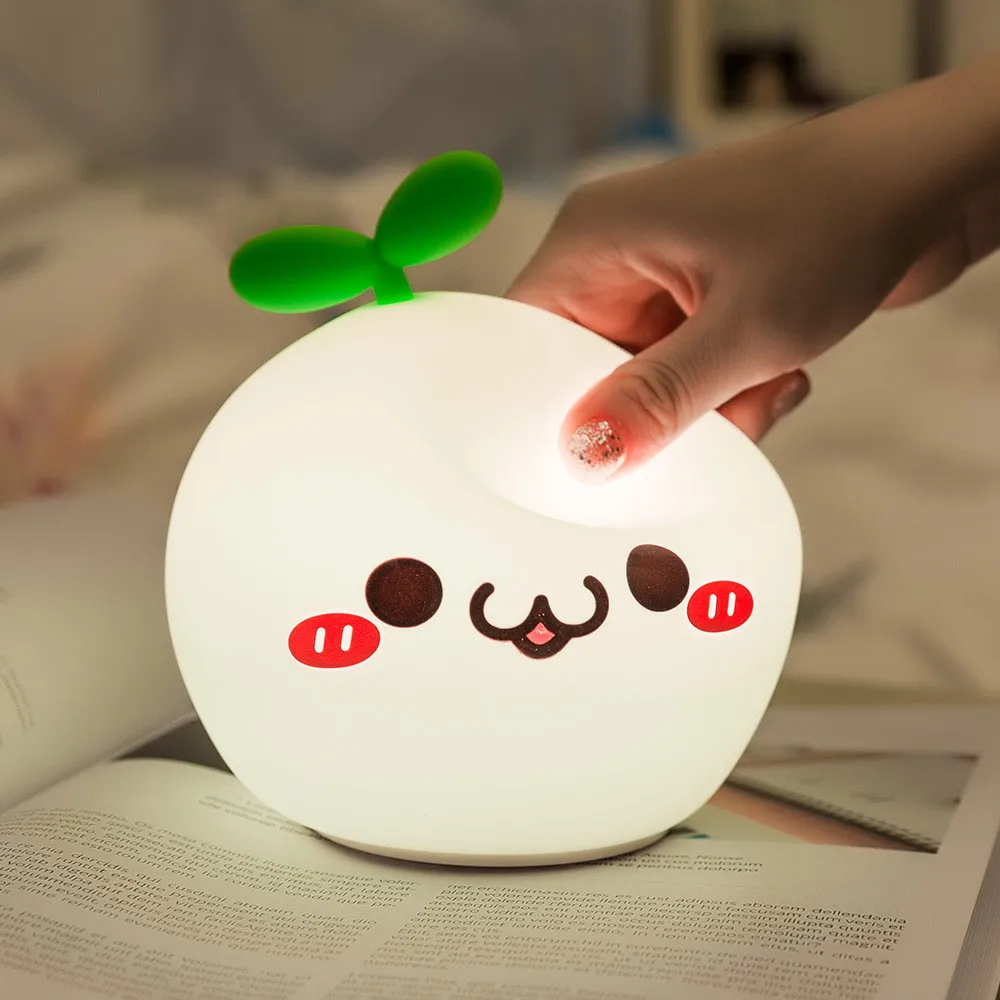1/2/3PCS Luz da Noite Anime Figura USB de Silicone Macio Sensor de Toque Cartoon 5V 1200 mAh de 8 Horas de Trabalho de Crianças kawaii decoração de quarto Nihgt