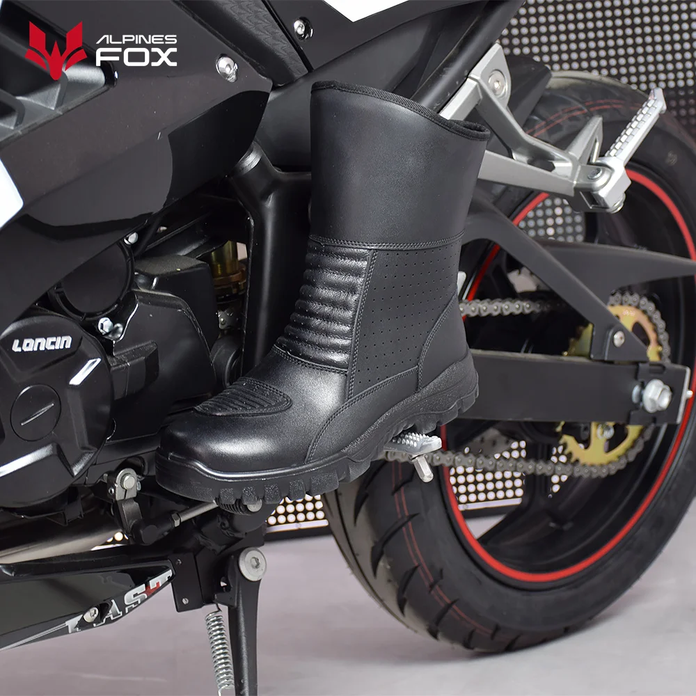Suas Botas dos Homens Meados de bezerro Respirável antiderrapante Sapatos de Motocross Off-road Desportos de Protecção equipamento de Segurança resistente ao Desgaste