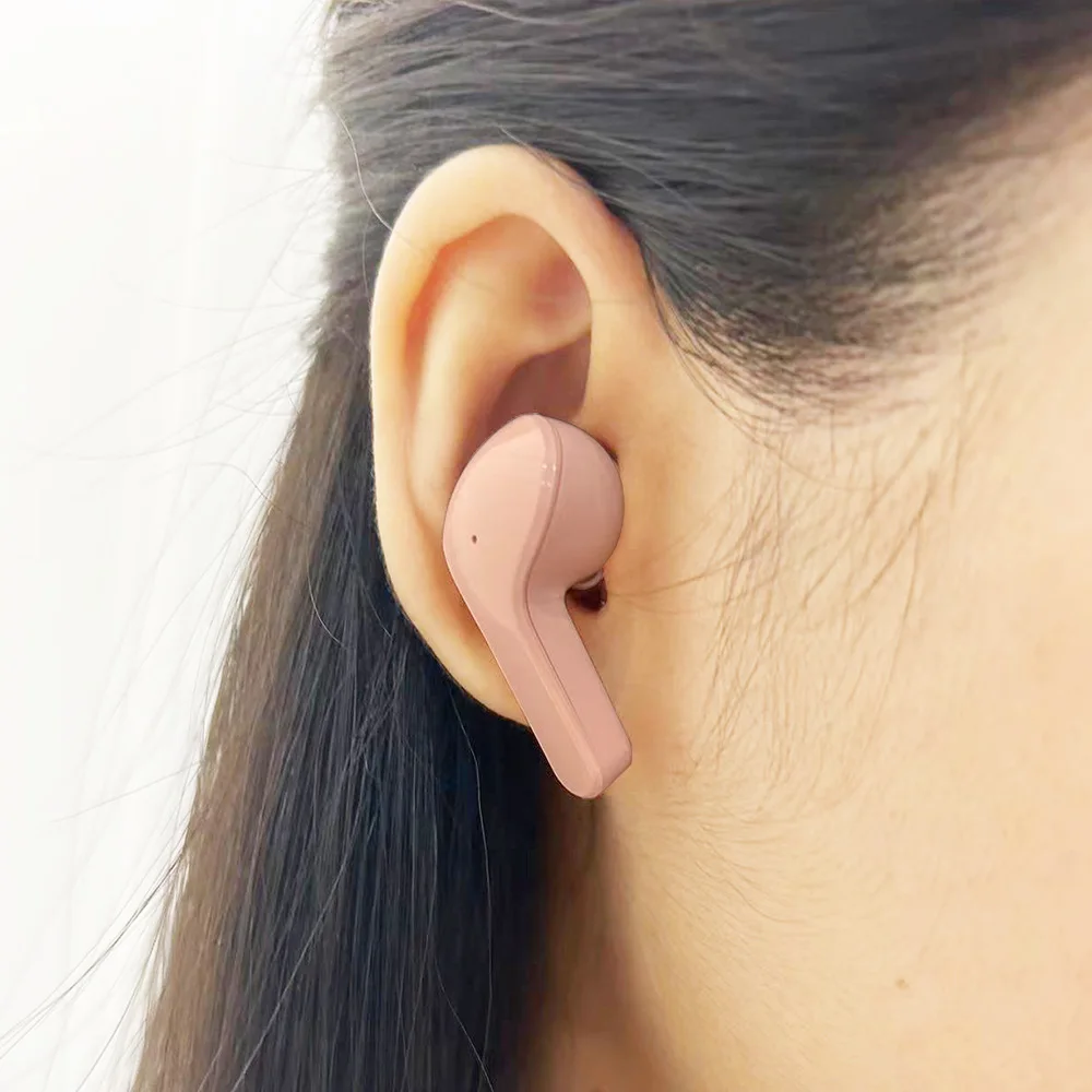 Bluetooth Headset sem fio Transparente de Energia LED Display Digital Som Estéreo de Fones de ouvido para Esportes de Trabalho ENC Fones de ouvido