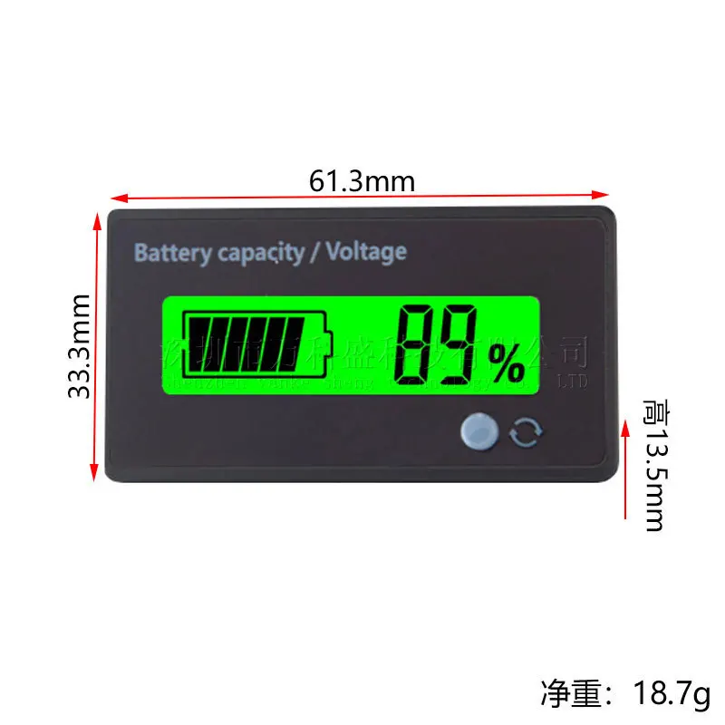 20pcs Bateria Medidor de Energia 12v24v48v60v72v Gy-6d Bateria de Lítio Bateria de Ácido-Chumbo Energia de Exibição