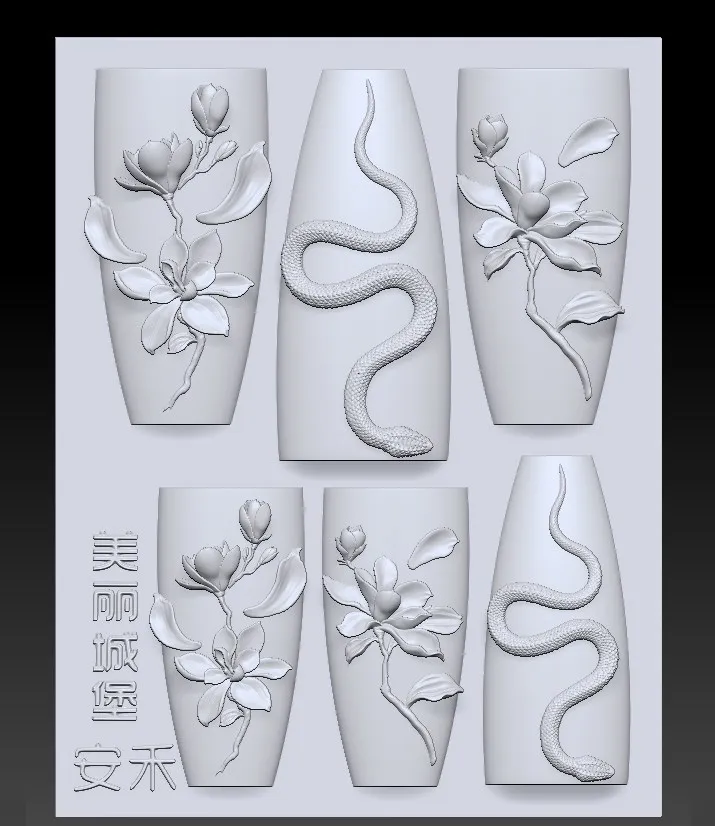 1pc Magnolia Flor Snake 3D de Acrílico, Unhas de Molde a Arte do Prego Decorações de Silicone Estampagem de Placas de Unhas de Produtos de Acessórios de Unhas