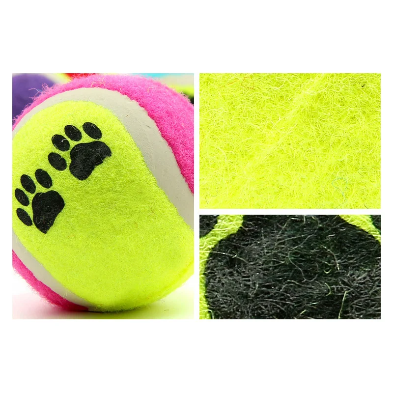 cão de bolas de borracha, Bola de Tênis Para o Cão Mastigue Cachorro de Brinquedo Brinquedos Interativos Mastigar Saltitante Bola de Tênis do seu animal de Estimação ao ar livre de Críquete de Brinquedo do Cão