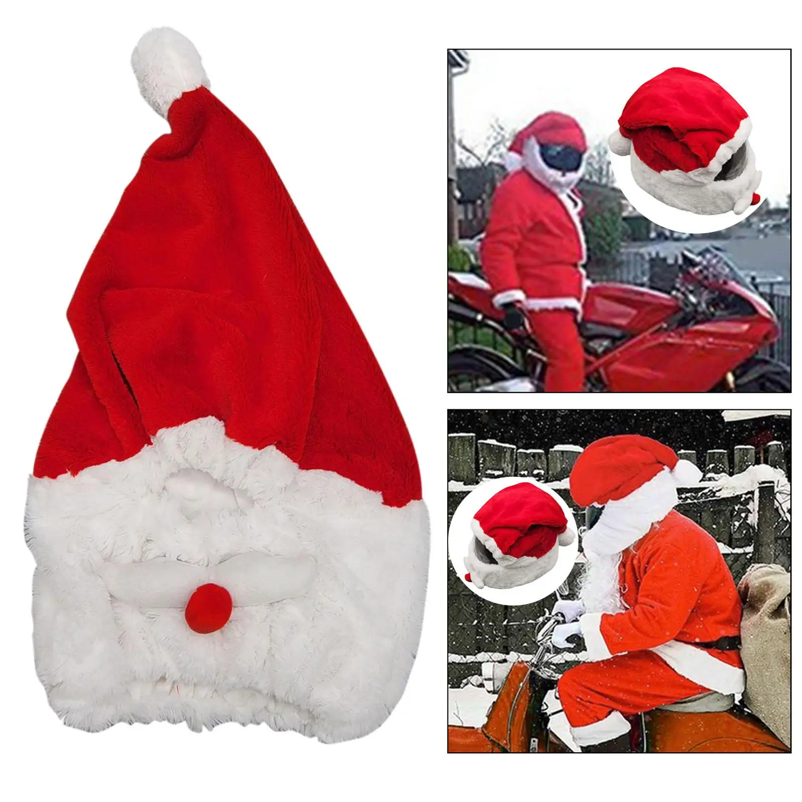 Chapéu de natal de Capacetes para motociclistas Cobrir Acessórios para Esqui facial Chapéu de Natal para as Mulheres os Homens de Capacetes para motociclistas de Diversão Passeios Presentes